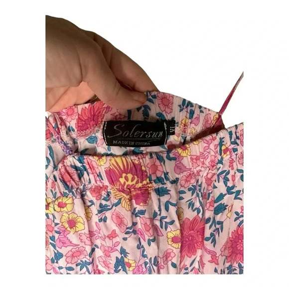 Solersun Pink Floral Adjustable Strap Maxi Dress // Size XL - Picture 4 of 5